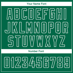 Custom Kelly Green White Side Panel Abstract Lines Authentic City Edition Basketball Jersey