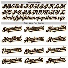 Load image into Gallery viewer, Custom White Black-Old Gold 3D Pattern Design Abstract Splash Authentic Baseball Jersey
