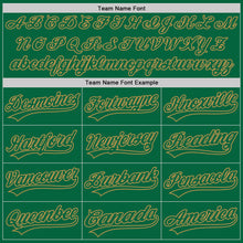 Load image into Gallery viewer, Custom Graffiti Pattern Kelly Green-Old Gold 3D Scratch Authentic Baseball Jersey
