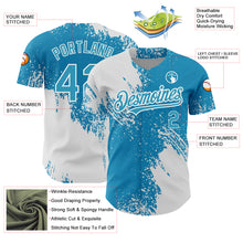 Load image into Gallery viewer, Custom Panther Blue White 3D Pattern Design Abstract Brush Stroke Authentic Baseball Jersey
