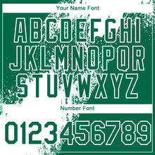 Load image into Gallery viewer, Custom Kelly Green White 3D Pattern Design Abstract Brush Stroke Authentic Baseball Jersey
