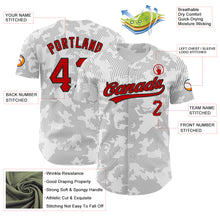 Load image into Gallery viewer, Custom White Red-Black 3D Pattern Design Curve Lines Authentic Baseball Jersey
