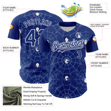 Load image into Gallery viewer, Custom Royal Light Blue-White 3D Pattern Design Spider Web Authentic Baseball Jersey
