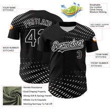 Load image into Gallery viewer, Custom Black White 3D Pattern Design Halftone Authentic Baseball Jersey
