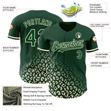 Load image into Gallery viewer, Custom Green Cream 3D Pattern Design Leopard Print Fade Fashion Authentic Baseball Jersey
