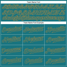 Load image into Gallery viewer, Custom Teal Teal-Old Gold Authentic Baseball Jersey
