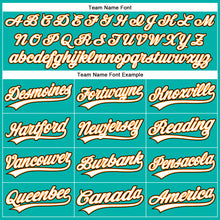 Load image into Gallery viewer, Custom Aqua White Bay Orange-Black Authentic Baseball Jersey
