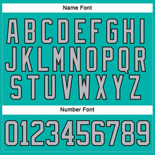 Load image into Gallery viewer, Custom Aqua Gray-Black Hockey Lace Neck Jersey
