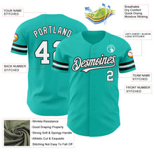 Load image into Gallery viewer, Custom Aqua White-Black Authentic Baseball Jersey
