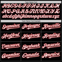 Load image into Gallery viewer, Custom Black White-Red 3 Colors Arm Shapes Authentic Baseball Jersey
