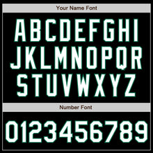Load image into Gallery viewer, Custom Black White-Kelly Green 3 Colors Arm Shapes Authentic Baseball Jersey
