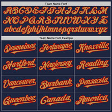 Load image into Gallery viewer, Custom Navy Old Gold-Red 3 Colors Arm Shapes Authentic Baseball Jersey
