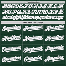 Load image into Gallery viewer, Custom Green White-Gray 3 Colors Arm Shapes Authentic Baseball Jersey
