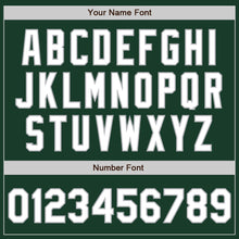 Load image into Gallery viewer, Custom Green White-Gray 3 Colors Arm Shapes Authentic Baseball Jersey

