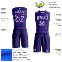 Load image into Gallery viewer, Custom Purple White Round Neck Sublimation Basketball Suit Jersey
