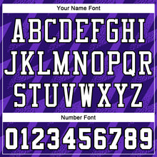 Load image into Gallery viewer, Custom Purple White-Black Round Neck Sublimation Basketball Suit Jersey
