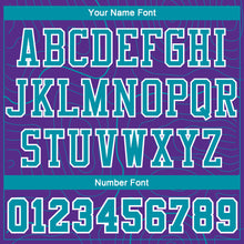 Load image into Gallery viewer, Custom Purple Teal-White Round Neck Sublimation Basketball Suit Jersey
