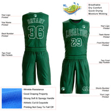 Load image into Gallery viewer, Custom Kelly Green White Round Neck Sublimation Basketball Suit Jersey
