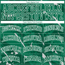 Load image into Gallery viewer, Custom Green White Bright Lines Round Neck Sublimation Basketball Suit Jersey
