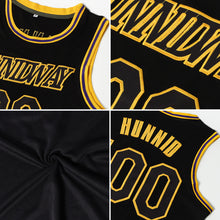 Load image into Gallery viewer, Custom Black Teal Authentic Throwback Basketball Jersey
