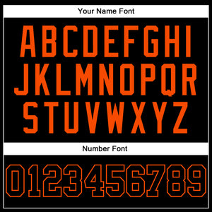 Custom Black Black-Orange Authentic Baseball Jersey