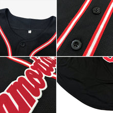 Load image into Gallery viewer, Custom Black Black-Orange Authentic Baseball Jersey
