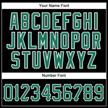 Load image into Gallery viewer, Custom Black Kelly Green Pinstripe Kelly Green-White Authentic Baseball Jersey
