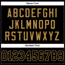 Load image into Gallery viewer, Custom Black Black-Old Gold Mesh Authentic Football Jersey
