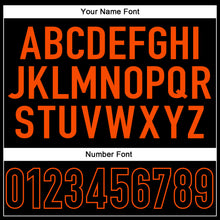 Load image into Gallery viewer, Custom Black Black-Orange Mesh Authentic Football Jersey
