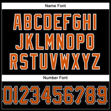 Load image into Gallery viewer, Custom Black Texas Orange-White Mesh Authentic Football Jersey
