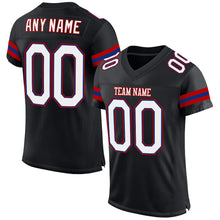 Load image into Gallery viewer, Custom Black White-Red Mesh Authentic Football Jersey
