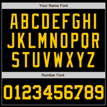 Load image into Gallery viewer, Custom Black Gold Authentic Baseball Jersey
