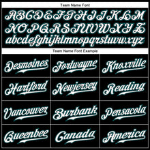 Load image into Gallery viewer, Custom Black White-Teal Authentic Sleeveless Baseball Jersey
