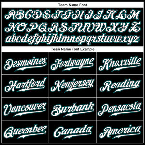 Custom Black White-Teal Authentic Sleeveless Baseball Jersey