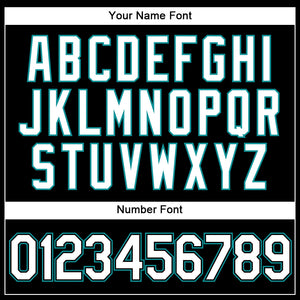 Custom Black White-Teal Authentic Sleeveless Baseball Jersey