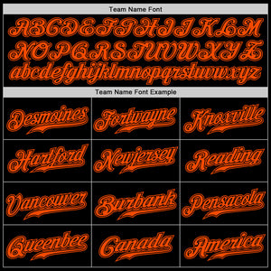 Custom Black Orange Pinstripe Orange-Black Authentic Baseball Jersey
