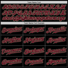 Load image into Gallery viewer, Custom Black Cream Pinstripe Crimson-Cream Authentic Baseball Jersey
