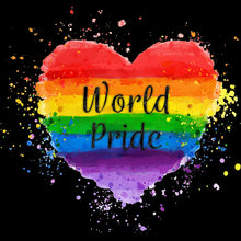 Load image into Gallery viewer, Custom Black Purple-Orange Rainbow Colored Heart For World Pride LGBT Authentic Baseball Jersey
