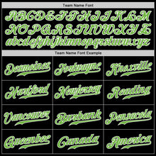 Load image into Gallery viewer, Custom Black Neon Green-White Authentic Baseball Jersey
