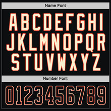 Load image into Gallery viewer, Custom Black Black Orange-Cream Hockey Jersey
