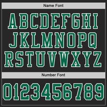 Load image into Gallery viewer, Custom Black Kelly Green-White Mesh Authentic Football Jersey
