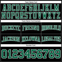 Load image into Gallery viewer, Custom Stitched Black Kelly Green-White Football Pullover Sweatshirt Hoodie
