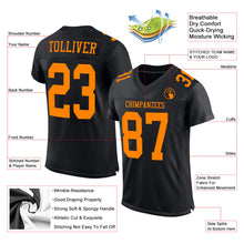 Load image into Gallery viewer, Custom Black Bay Orange Mesh Authentic Football Jersey
