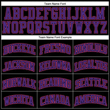 Load image into Gallery viewer, Custom Black Pink-Purple Authentic Throwback Basketball Jersey
