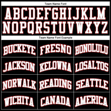 Load image into Gallery viewer, Custom Black White Gray-Red Authentic Throwback Basketball Jersey
