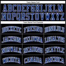 Load image into Gallery viewer, Custom Black Royal-White Authentic Throwback Basketball Jersey
