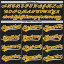 Load image into Gallery viewer, Custom Black Gold-White Authentic Baseball Jersey
