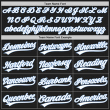 Load image into Gallery viewer, Custom Black White-Light Blue Authentic Baseball Jersey

