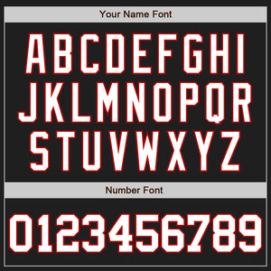 Custom Black White-Red Authentic Baseball Jersey