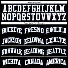 Load image into Gallery viewer, Custom Black White Gray-Navy Authentic Throwback Basketball Jersey
